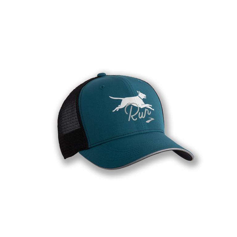 Brooks Discovery Trucker - Mens Running Hat - Alpine/Steelblue/Black (38250JUAD)